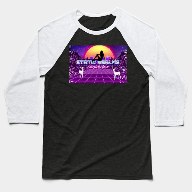 Merry Synthmas Baseball T-Shirt by Electrish